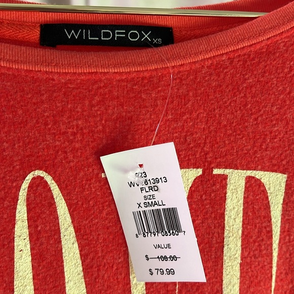 Wild fox “Love” stretch fleece sweatshirt - Picture 3 of 5